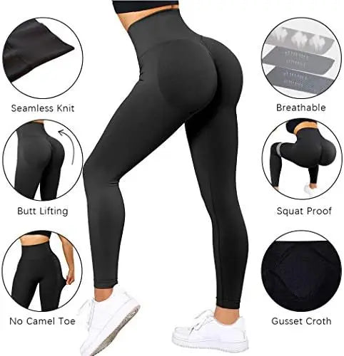 Seamless Knitted High Waist Pants