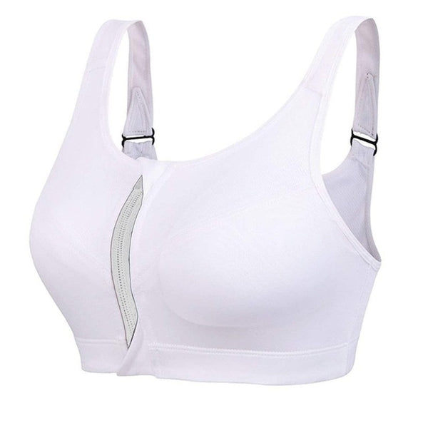 Front Zip Push Up Sports Bra